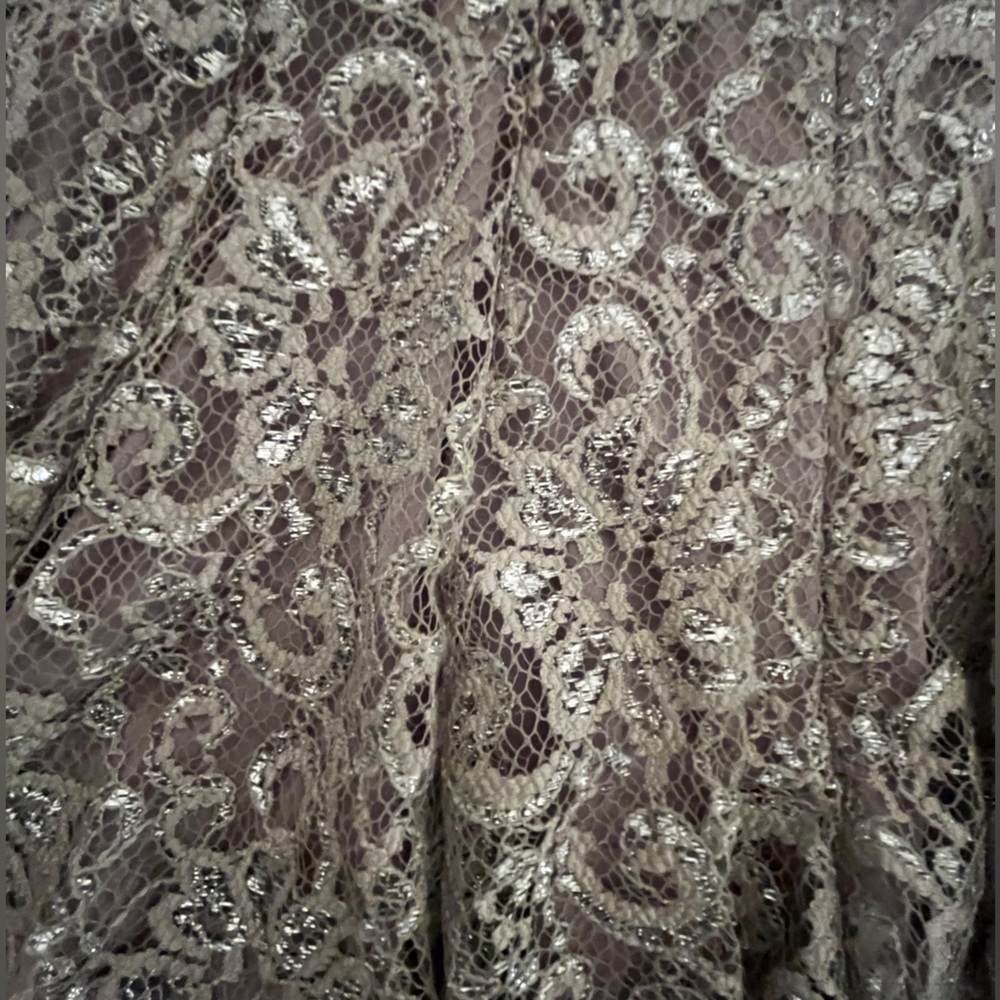 Cache silver strapless dress in size 6 - Picture 3 of 6